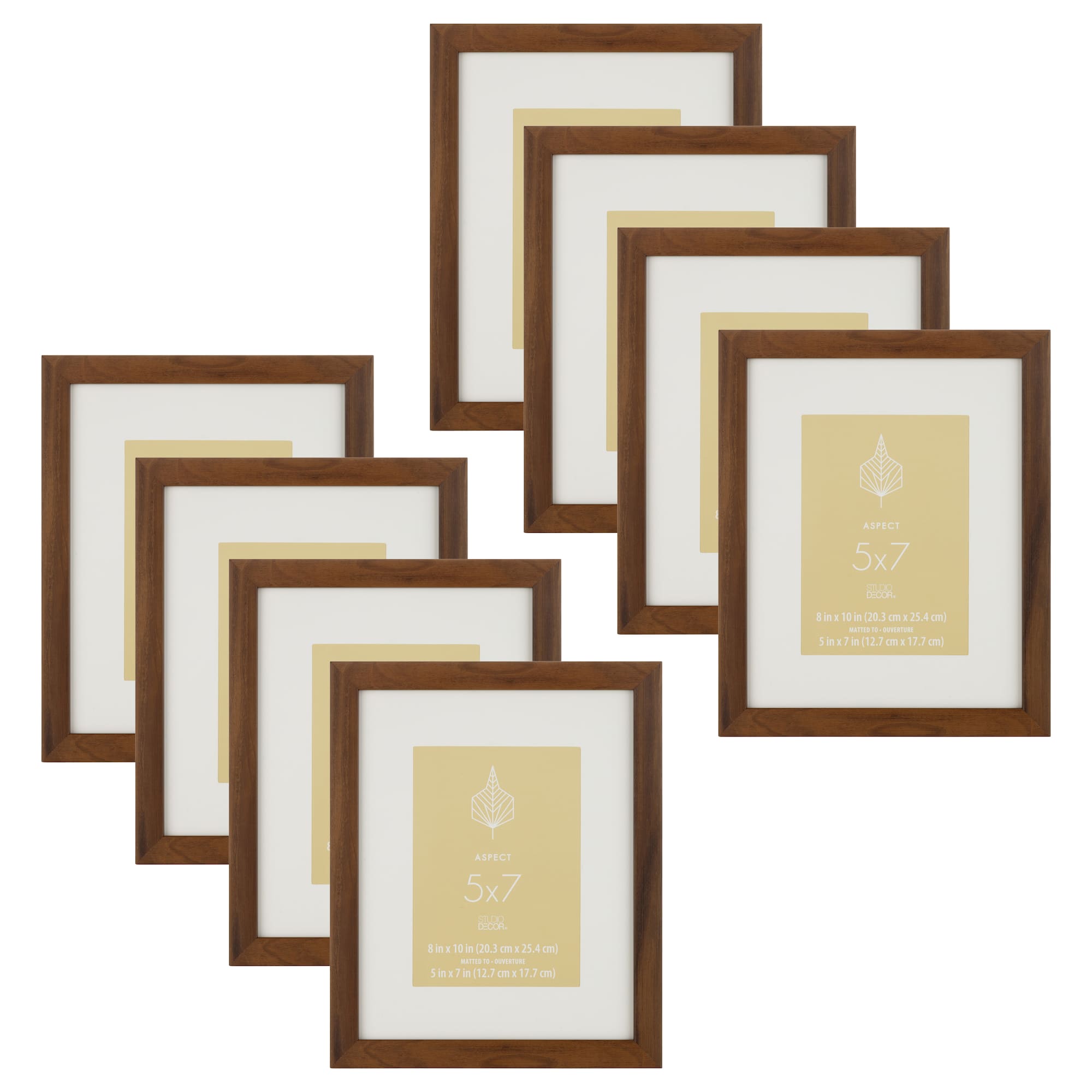 8 Pack: Rustic 5" x 7" Frame with Mat, Aspect by Studio Décor®